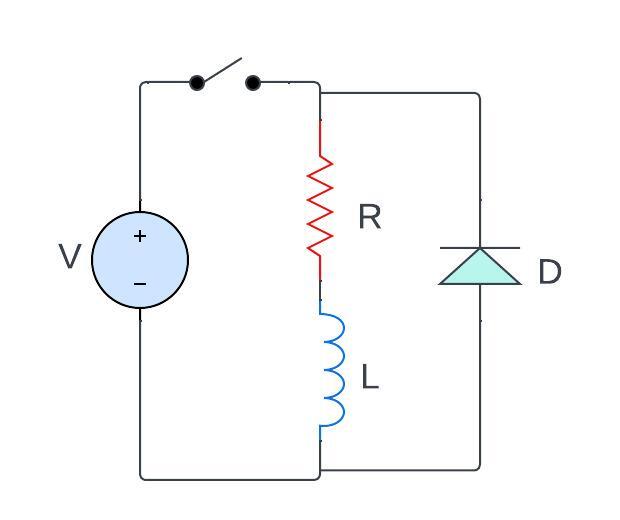 freewheel diode in parallel with switch