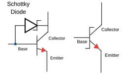 Schottky Clamped Transistor