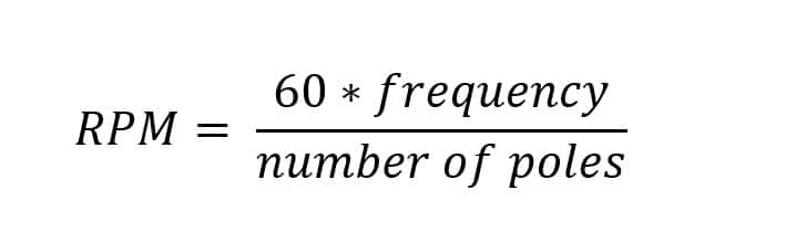 rpm of motor formula